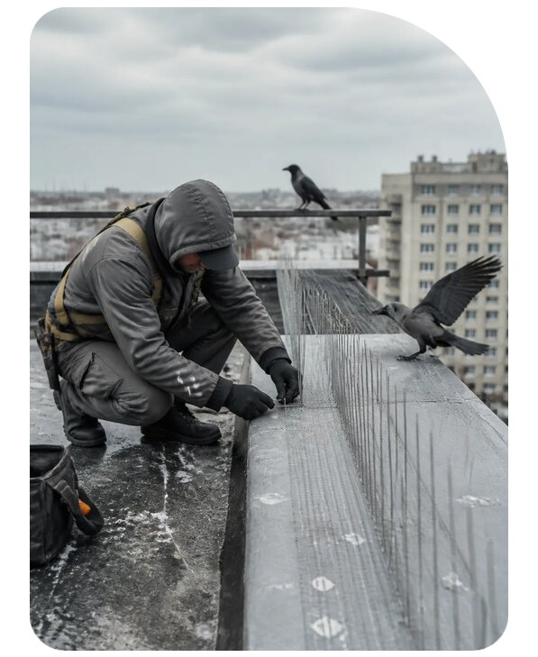 Защита от ворон под ключ в Назарове по цене от 5139 р. | Сенат-Нрв